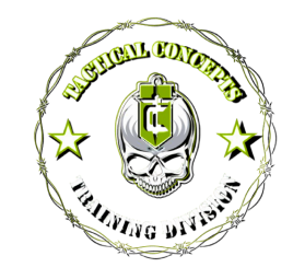 Skull inside barbed wire circle logo
